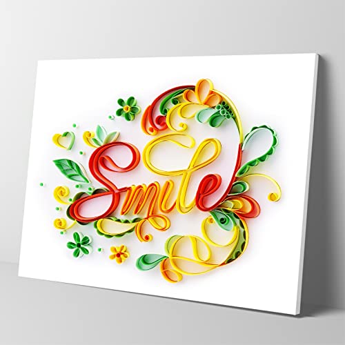 Uniquilling Quilling Paper Quilling Kit For Adults, 8*10-Inch Smile, Exquisite Handmade For Beginner Diy Craft Painting Kits Tools, Home Room Wall Art Decor Best Gifts(Basic) #TOP5