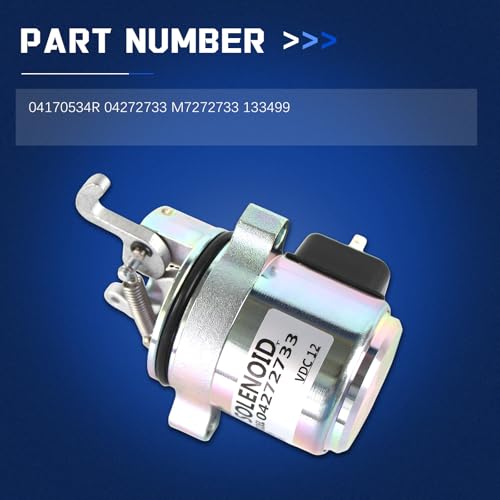 Zachager | 04272733 | 04170534R | M7272733 | 12V | Fuel Shut Off Solenoid | for Deutz 1011 CASE 360 Backhoe BF4M1011F Bobcat Skid Steer Loader 863 873 S250 Stop Solenoid Valve | by Zachager - Image 2