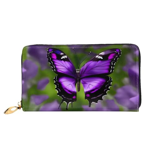 Portefeuille violet papillon imprimé le cadeau parfait pour marquer les esprits