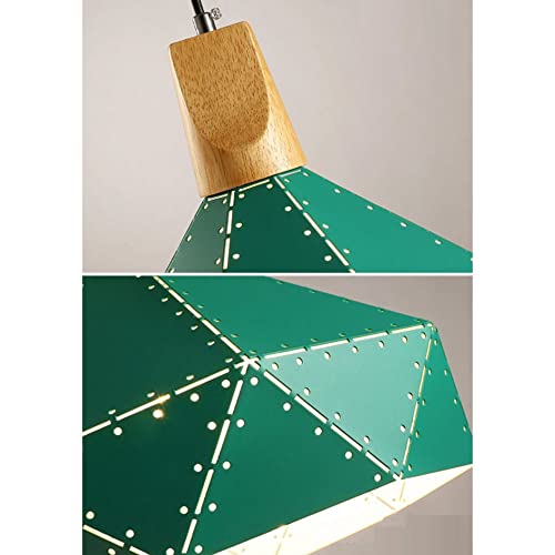 Lampe suspendue en fer diamant lustre industriel noir