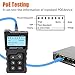 KOLSOL Network Cable Tester, Ethernet Wire Tracer with NCV & Lamp for CAT5 CAT6, PoE Tester Detect Voltage Measure Fault Distance by TDR NF-8209