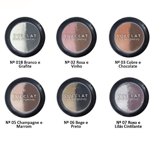 Sombra Compacta Duo Eclat - Cor 02 Rosa e Vinho