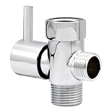 Luxe Metal T-adapter with Shut-off Valve, 3-way Tee Connector, Chrome Finish, for Luxe Neo Bidets