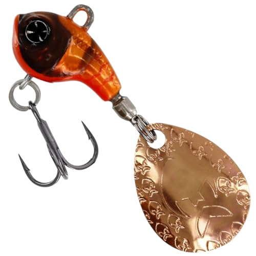 Westin Spinnköder für Forellen, Barsche & Rapfen 1,6cm 7g DropBite Tungsten Spin Tail Jig, Farbe:Fire Craw