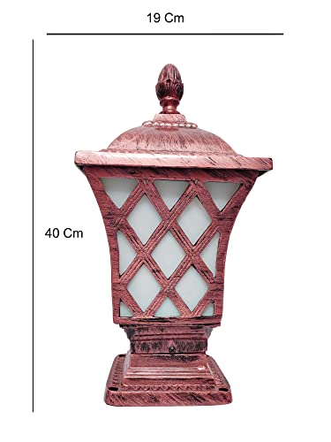 Image of Gate Light Design Aluminium Casting Water Proof Gate lamp E27 Holder Type for Home and Garden Outdoor Lights (ATHASU2)(Pack of 2)