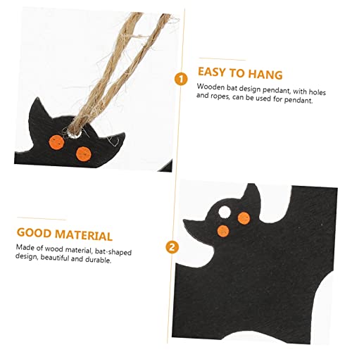Murciélagos de madera estilo antiguo Cabilock con silueta de vampiro para colgar 7