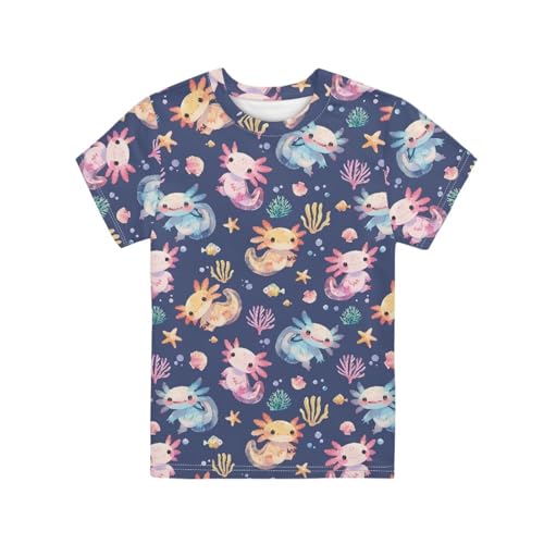 Image of Renewold Kids Novelty T-Shirt for Girls Boys Short Sleeve Crewneck Summer Tee Soft Breathable Graphic Shirt for Age 2-16
