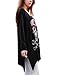 Allegra K Women Skull Cut Out Back Tops High Low Hem Cool T Shirts L Black