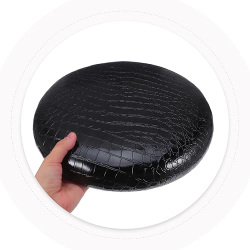 Coussin rond de siège en PU noir de qualité supérieure pour chaise - 5