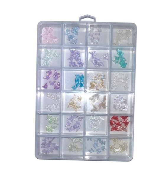 3D Butterfly Nail Charms | Assorted Color Resin Camellia Nail Decals for DIY Nail Art | Creative 3D Nail Decorations for Acrylic Gel Extensions & Manicure Design (Butterfly Set)-image-8