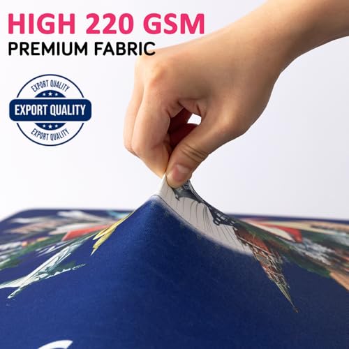 Image of HOKIPO Suitcase Covers for Trolley Suitcase, 220gsm Durable and Washable, Medium (21-22inch) - Travel Odyssey (AR-6344-D15)