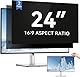 IPROKKO 2 Stück 24 Zoll Computer Sichtschutzfolie for 16:9 Monitor, Abnehmbarer Sichtschutz Anti Blaulicht Blendschutz Blickschutzfolie Displayschutz Blickschutzfilter für 24 zoll Hp Dell Acer Lenovo