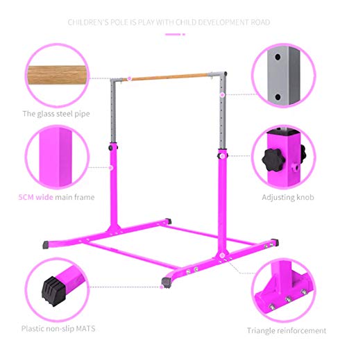 ProGymnastics Pink Senior Bar with removable SOFT EVA COVER, 5Ft, Kip Bars, Pink, Gymnastics, Fibreglass, Gymnastics Bar, for Kids, Home, girls, gymnastics, monkey beam, balance set Adjustable