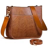 [Material de Primera Calidad] Elaborado con cuero vegano premium 100% respetuoso con el medio ambiente, la tela de este exquisito bolsos de mujer es suave, repelente al agua, resistente al desgaste, fácil de limpiar y mantener. Con herrajes de alta calidad, la cremallera es suave y no se atasca, garantizando durabilidad.