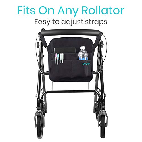 Vive Rollator Bag Universal Travel Tote for Carrying Accessories on