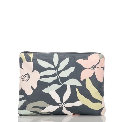Image of ALOHA Collection Mid Pouch, Lightweight, Packable, & Splash-Proof Pouch for Travel, Makeup, Toiletries, Organization, Gym, Pool & Beach. Easy to Clean Material. (11 inch x 8.5 inch)