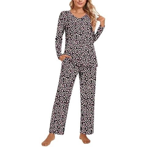 POPYOUNG Womens Floral Pajama Set Cover