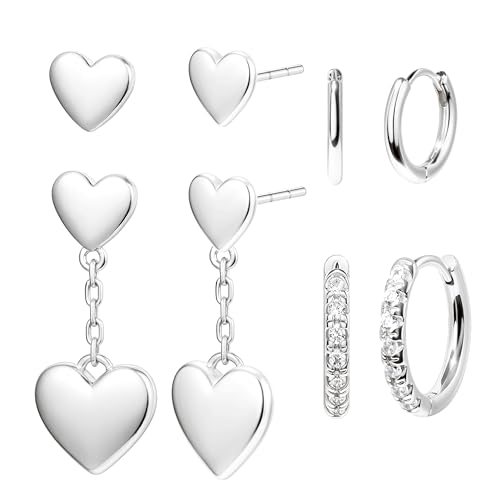 Image of Small Gold Huggie Hoop Earrings Set for Women Men Hypoallergenic 14K Plated Stack Cartilage Earrings, Sterling Silver Multiple Piercing Lightweight Mini Thin Cute Dainty Trendy Jewelry Gifts for Women
