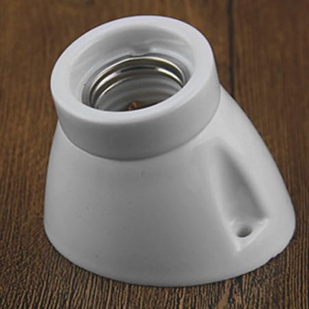 Generic E27 socket uneven shade lamp holder outdoor lighting base AC 110V 220V - (Color: White)