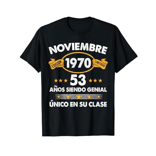 53 Años Cumpleaños Regalo Noviembre 1970 Noviembre 53 Años Camiseta