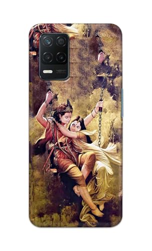 Image of Printed Hard Back Cover for Realme 9 5G Back Cover (Radha Krishna Love -J1) -190724(EA)