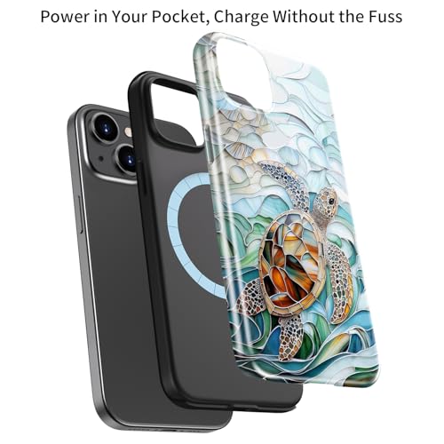 Coque compatible Magsafe iPhone 14 Plus imprimé léopard chic