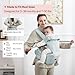BabbleRoo Grow Carrier – Safety-Certified 6-in-1 Baby Carrier with Hip Seat, Ergonomic & Adjustable Toddler Carrier 7-50 lbs with Hip Support, Hood for Sun Protection, Newborn to Toddler, Seafoam