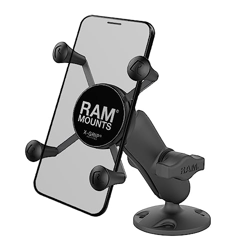 RAM MOUNTS X-Grip Drill-Down Phone Mount – Flat Surface Mount...