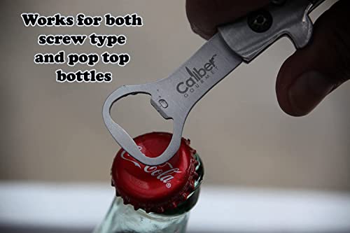 Caliber Gourmet Switchblade Bottle Opener, Folding Stainless Steel, Switchblade Knife, Camping, Hiking, Kitchen Bbq Grill Picnic Flatware Utensil - Accessory For Bartenders & Outdoor Enthusiasts #TOP2
