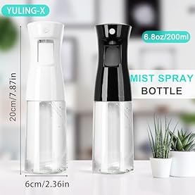 Alternative view of Spray Bottle for Hair - Fine Mist Water Spritzer for Hairstyling, Plants, Cleaning & Skin Care - Refillable Empty Plastic Bottles