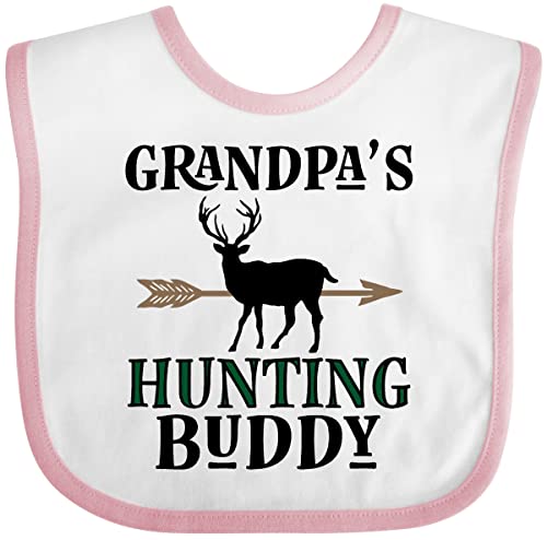 inktastic Bow Hunter Grandpa Hunting Buddy Baby Bib White and Pink 31ddb