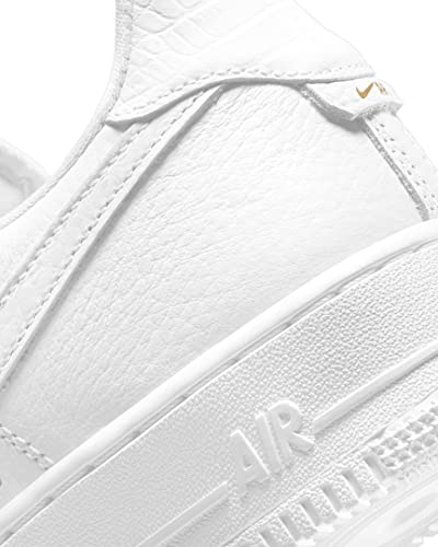 Image of Nike Men's Air Force 1 '07 Craft Crocodile-Swoosh White /White (CU4865 100) -
