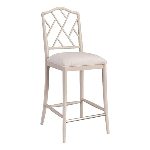 image for Universal Furniture Set of 2 Solid Wood Chippendale Bar Stool in Off W