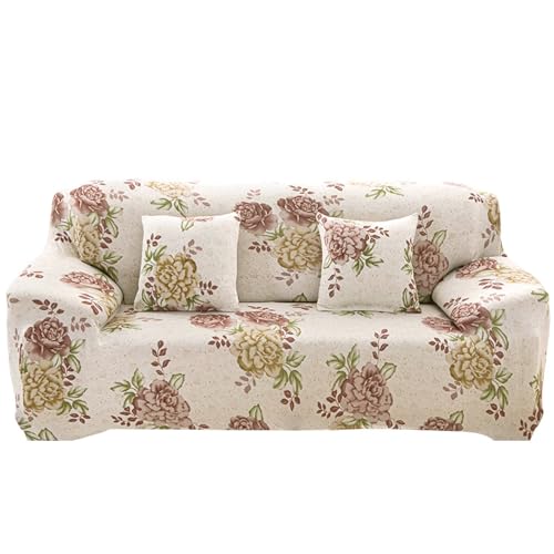 Funda De Sofa 2 Plazas Gris Rosa Fundas Sofás Adaptables Funda De Sofá Elástica En Spandex,Fundas Universal Ideal para La Mayoría Sofa Protección para Perros Y Mascotas