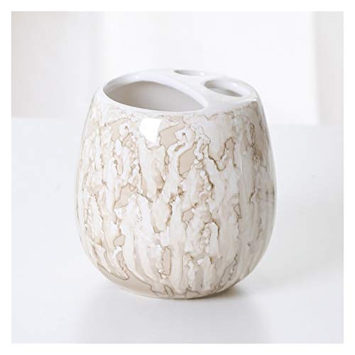 Dispensador de jabón para baño, dispensador de jabón de cerámica, mini dispensador de loción líquida para fregadero de cocina, dispensador de loción de 350 ml (color: soporte para cepillo de dientes