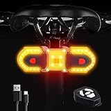 Fácil de instalar: los indicadores de luz trasera de bicicleta no requieren herramientas; simplemente engancha en la banda de goma duradera de liberación rápida y estarás listo para montar. Certificado CE y certificado RoHS para ofrecerte una conducción más confiable.