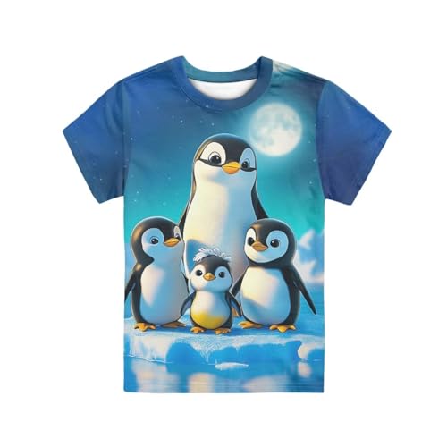 Image of Xhuibop Kids Tshirts Girls Boys 3-16 Years Summer Clothes for Teens Loose Fitting Tops