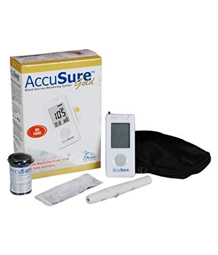 Accusure Gold Meter, 25 Test Strips (Multi Color)