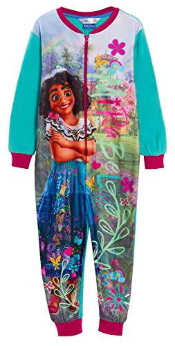 Disney Encanto Einteiler für Mädchen Mirabel Pyjamas Kinder Fleece All In One Pjs Madrigal Loungewear