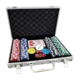 Poker Chip Set Mit Koffer,Partyartikel Ohne Wert | Brettspiel Pokerfiches | Für Spieler Frauen Männer Sammler Veranstaltungsplaner Home Travel Family Night Familientreffen Bachelorparty