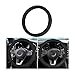 Sulida Steering Wheel Cover Auto Car Silicone Great Grip Anti-Slip Steering Cover for Diameter 36-38cm/13-15inch (black1)