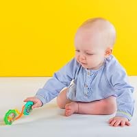 Bright Starts, Rassel, bunt, strukturierter Griff ist leicht zu greifen, mit bunten Perlen, lichtreflektierend – Ansicht 4