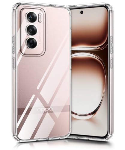 Image of WOW IMAGINE Crystal Clear Transparent Back Case Cover for Oppo Reno 12 5G | Full Device & Camera Protection Shockproof TPU | Flexible Silicone Back Cover Case - Transparent