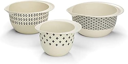 Miniatura 1 de Cuisinart CTG-00-3MBB - Juego de 3 cuencos de bambú para mezclar, color negro y blanco