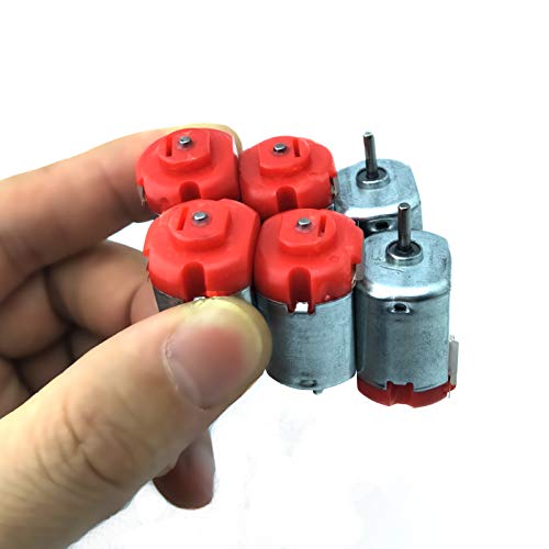 18 Set DC Motors Kit, Mini Electric Hobby Motor 3V -12V 25000 RPM Strong Magnetic with Shaft Propeller, 2 x AA Battery Holder,9V Battery Clip Connector,Plastic Wheels for DIY Science Projects - Thumbnail 7