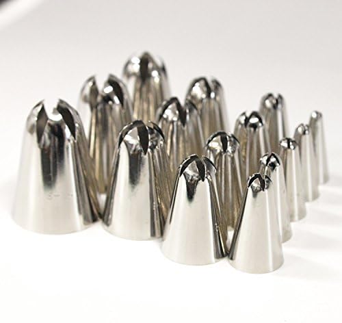 口金 菊・花 5切1-15 サイズ違い15個セット 真鋳・ニッケルメッキ仕上げ