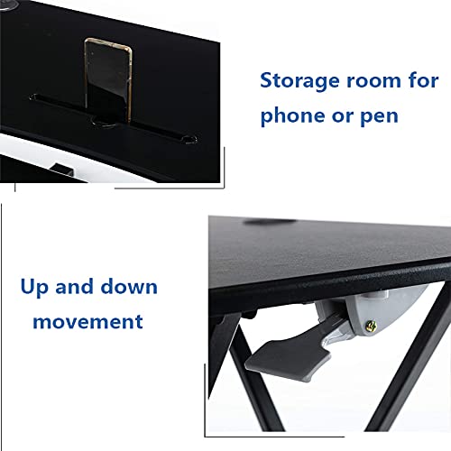 Legend Vansen Adjustable Height Standing Desk Converter Wide Laptop Riser Or Dual Monitor Workstation, 32 Inch, Black #TOP5