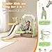 Green 3 in 1 Children's Slide and Swing Set, Children's Playground Climbing Swing Toy Set with Basketball Stand, freestanding Combination Indoor and Outdoor Play Toy