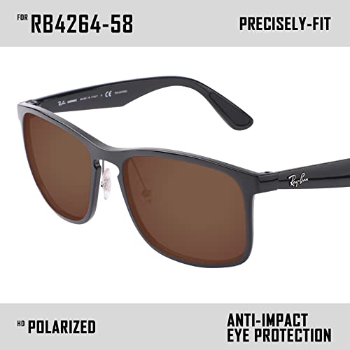 Image of Polarized Replacement Lenses for Ray-Ban Chromance RB4264 58mm Sunglass
