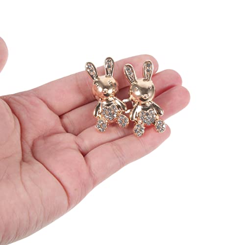 Reduce Pants Waist Button 2 works of Pant Waist Tightener Replacement Waist Buckles Adjustable Rabbit Shape Clips Pant Waistband Expander - Image 3